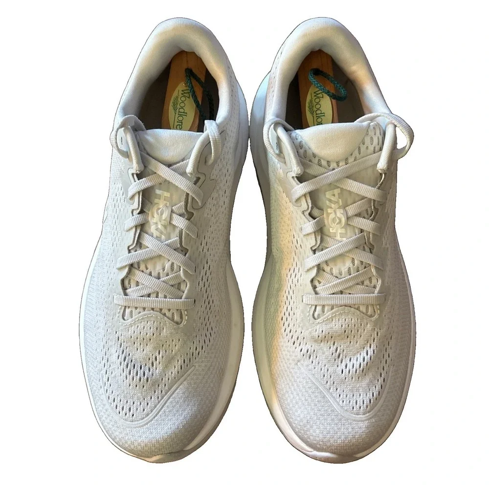 Men's Hoka One One Rincon 4 Light Grey Walking Running Shoes Size 10 Wide 2E